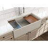 Bocchi Contempo Workstation Apron Front Fireclay 36 in. Single Bowl Kitchen Sink in Biscuit 1505-014-0120